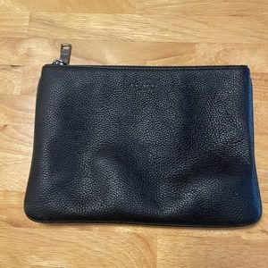 GENUINE COACH BLACK LEATHER MULTIFUNCTIONAL POUCH